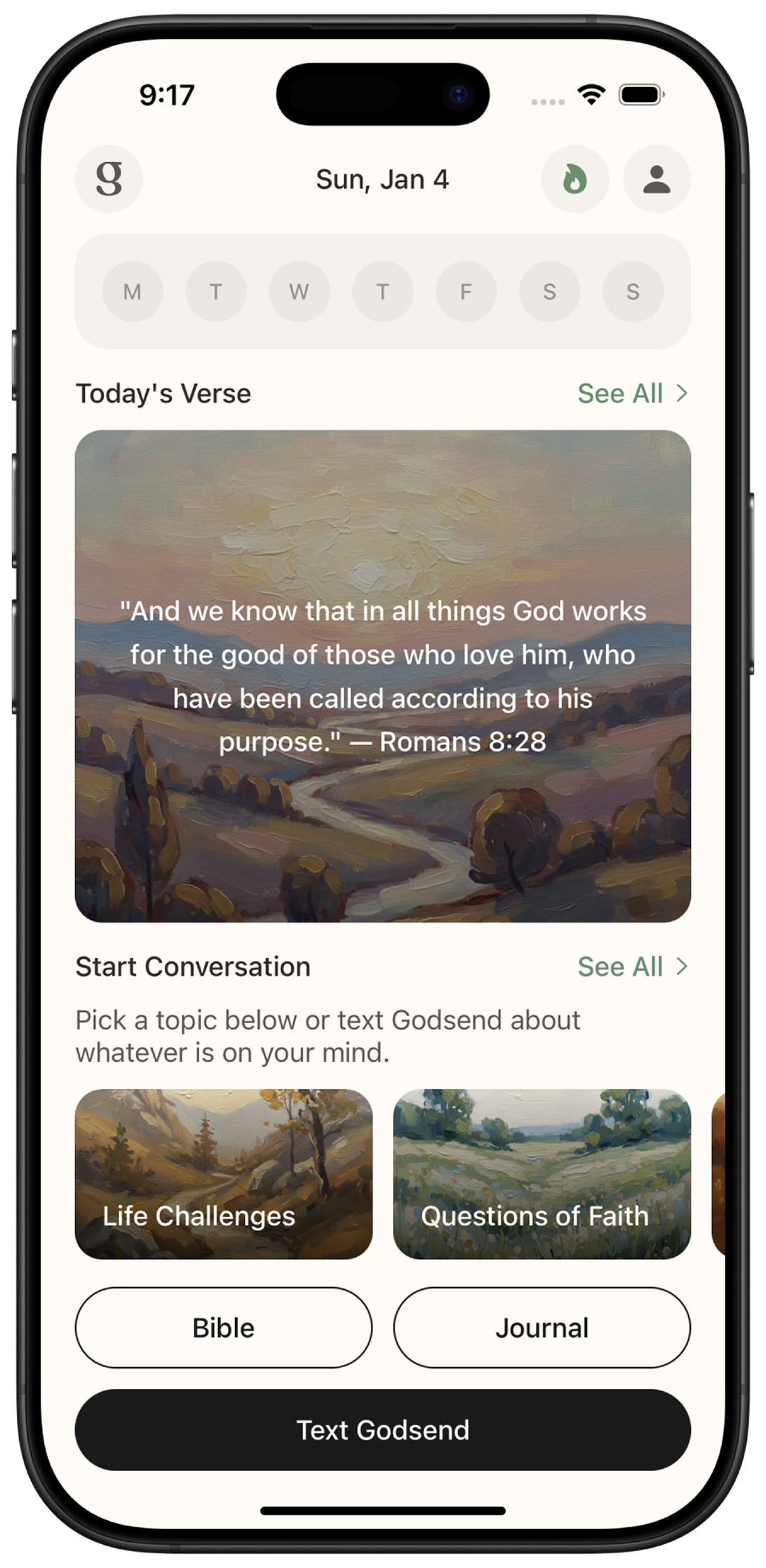 Godsend app daily verse